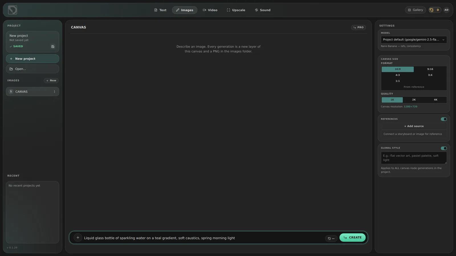 DAISE.RUN Easy mode: a prompt-first screen